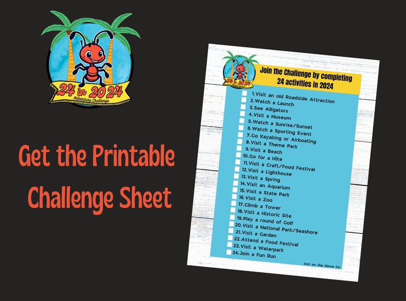 2024 Bucket List, 24 in 2024 Bucket List Challenge, Florida Bucket List