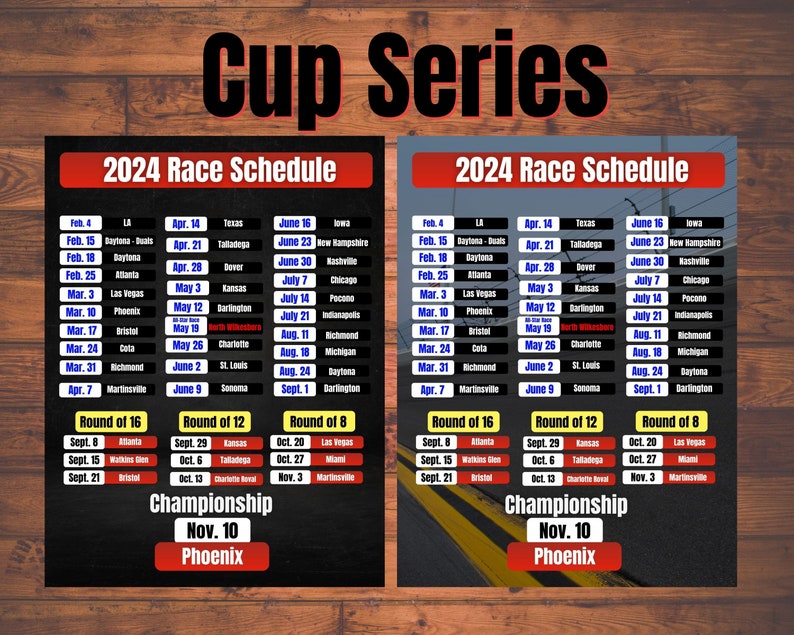 2025 Nascar Race Schedule, Stock Car Racing, 2025 Schedule, Race Fan