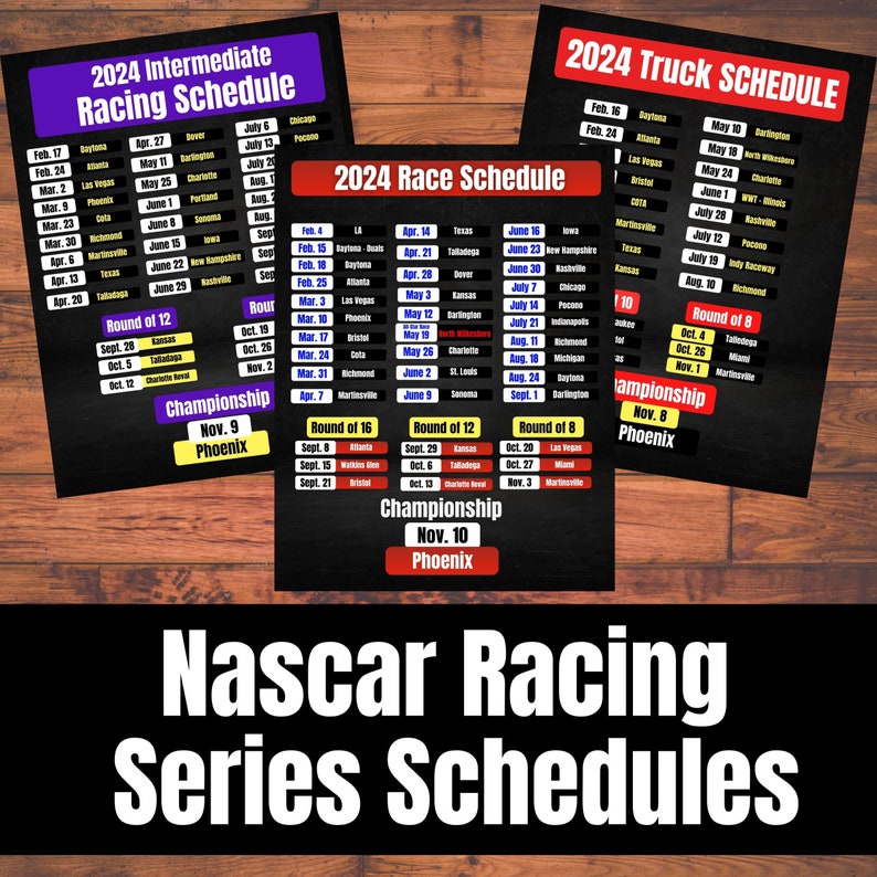 2024 Nascar Race Schedule, Stock Car Racing, 2024 Schedule, Race Fan