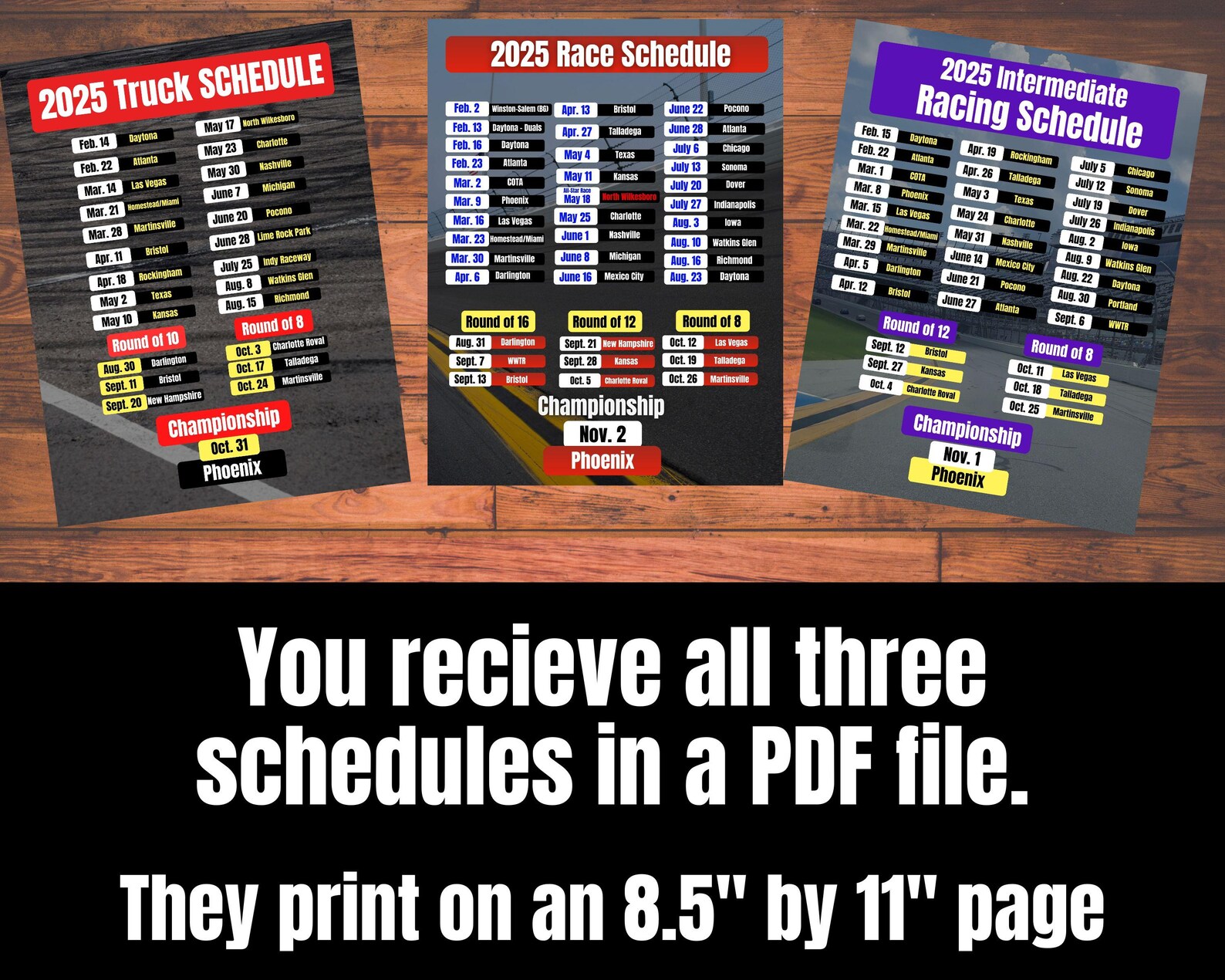 2025 Nascar Race Schedule, Stock Car Racing, 2025 Schedule, Race Fan ...
