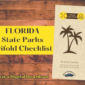 Florida State Park Checklist: PRINTABLE Florida State Parks List, State Parks Of Florida, Florida Trails List, Checklist, Florida Parks, PDF