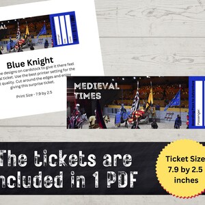 Medieval Times Surprise Ticket, Print at Home Ticket, Surprise Ticket ...