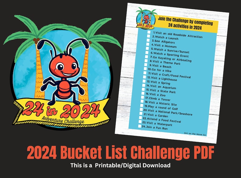 2024 Bucket List, 24 in 2024 Bucket List Challenge, Florida Bucket List