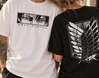 Attack on Titan Shirt, Anime Unisex Oversized Boxy Tee - T-Shirt Bella+Canvas 3010