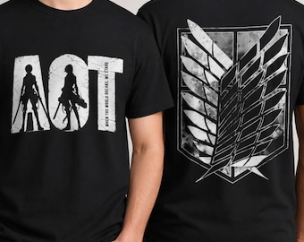 Attack on Titan T-Shirt AOT Wings of Freedom, Manga Anime Streetwear