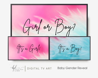 Baby Gender Reveal Samsung Frame TV Art (Digital Download)