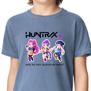 Huntrix T-Shirt, Demon Hunter Merch, Saja Girls Fan Shirt, Rumi, Mira, Joey Shirt, Kpop Demon Hunters Shirt, Gift for Huntrix Fan, Kpop Tee