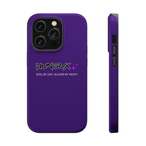 Coque pour iPhone Huntrix, coque de téléphone Kpop Demon Hunters, produits dérivés Kpop, cadeau pour elle ou pour lui, MagSafe pour iPhone 16 | 15 | 14 | 13 Boîtier robuste