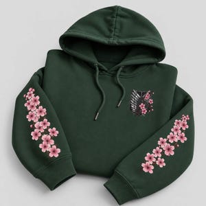 Attack on Titan Anime Hoodie, Sakura Wings of Freedom Sweatshirt, Japanese Streetwear Gift