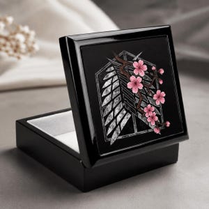 Attack on Titan Jewelry Box – Wings of Freedom Design, Anime Manga Keepsake Storage
