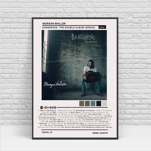 Morgan Wallen "Dangerous- The Double Album (Bonus)" Album Poster