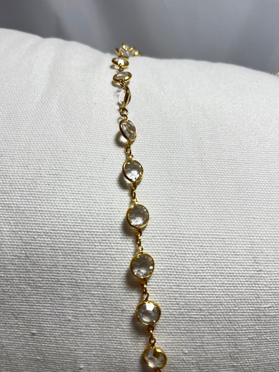 VTG Austrian crystal necklace - clear crystal - image 6