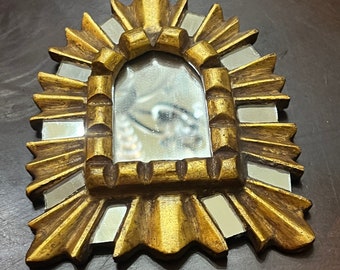 decorative wall art mirror - gold