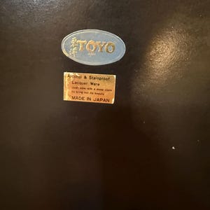 Vintage lacquerware black Japanese serving tray - PRICE INCLUDES SHIPPING