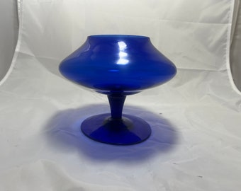 Mundgeblasene kobaltblaue Glasvase