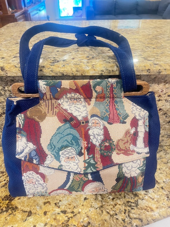 Vintage Santa Tapestry carpet Bag