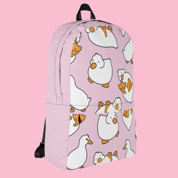Cute Sarcastic Ducks Backpack | Laptop Pocket | Water Resistant | School | Travel | 20kg Capacity | Kids | Adults