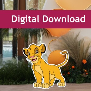 Lion King BIG Decor Cutouts, Party Decor, Lawn Signs, Printable ...