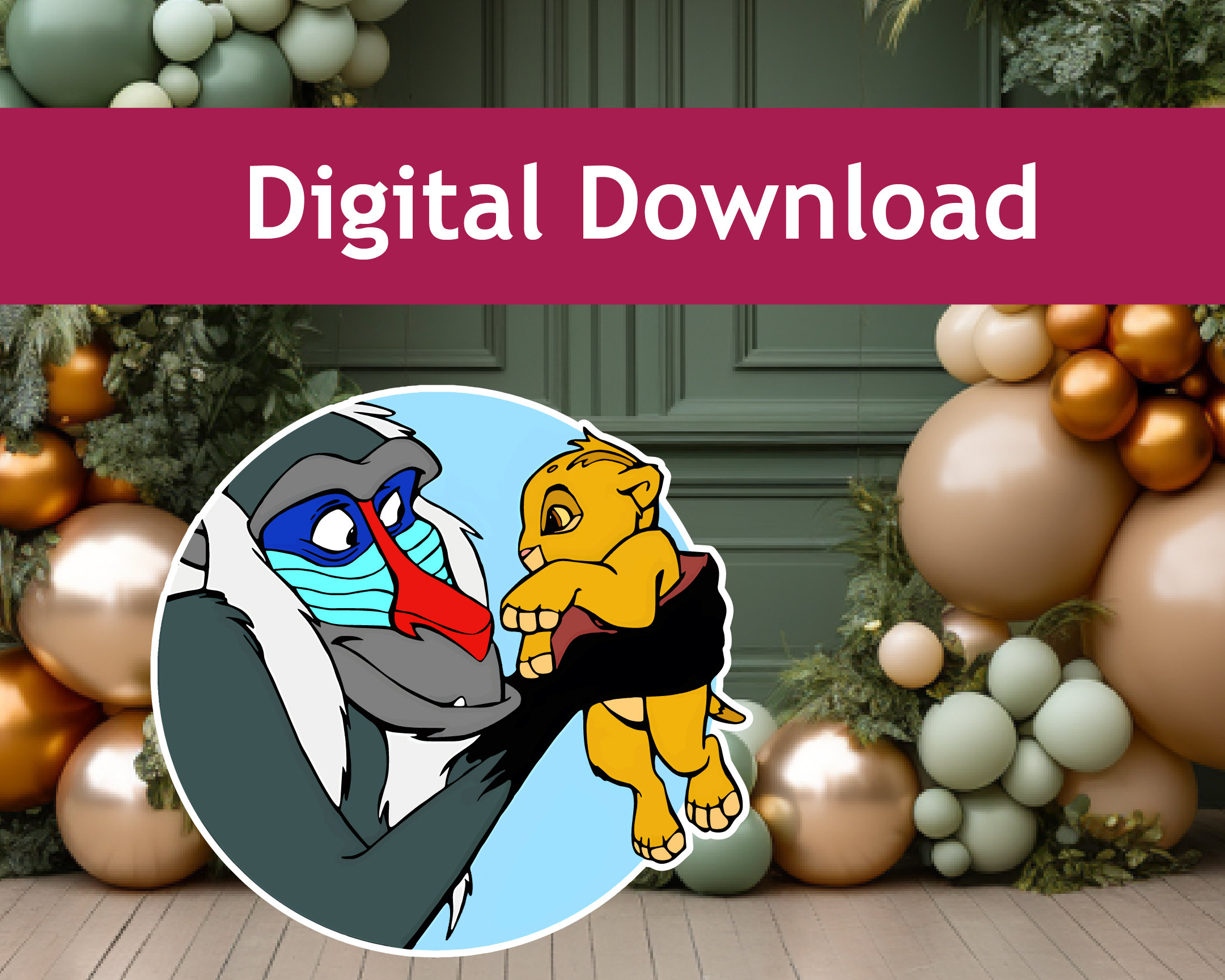 Lion King BIG Decor Cutouts, Party Decor, Lawn Signs, Printable ...