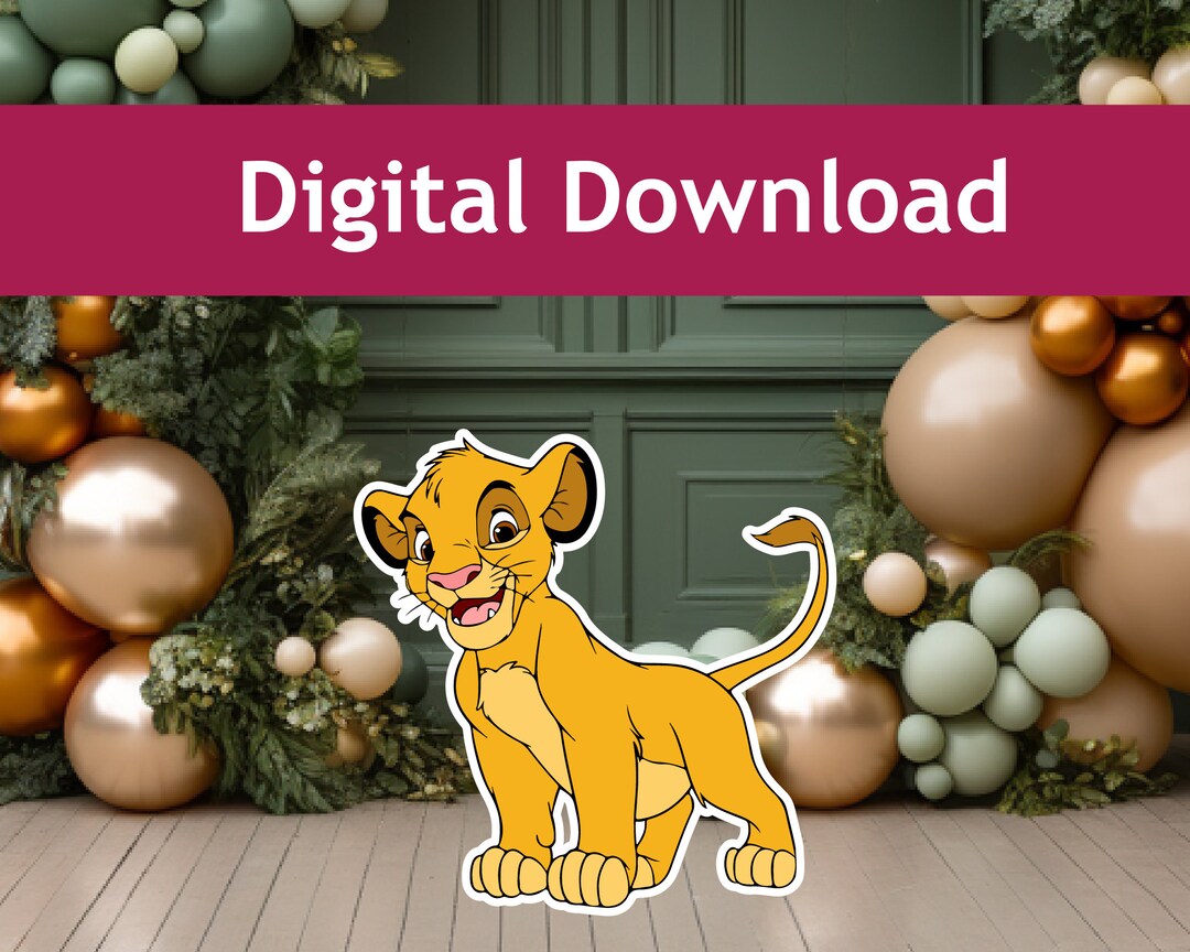 Lion King BIG Decor Cutouts, Party Decor, Lawn Signs, Printable ...