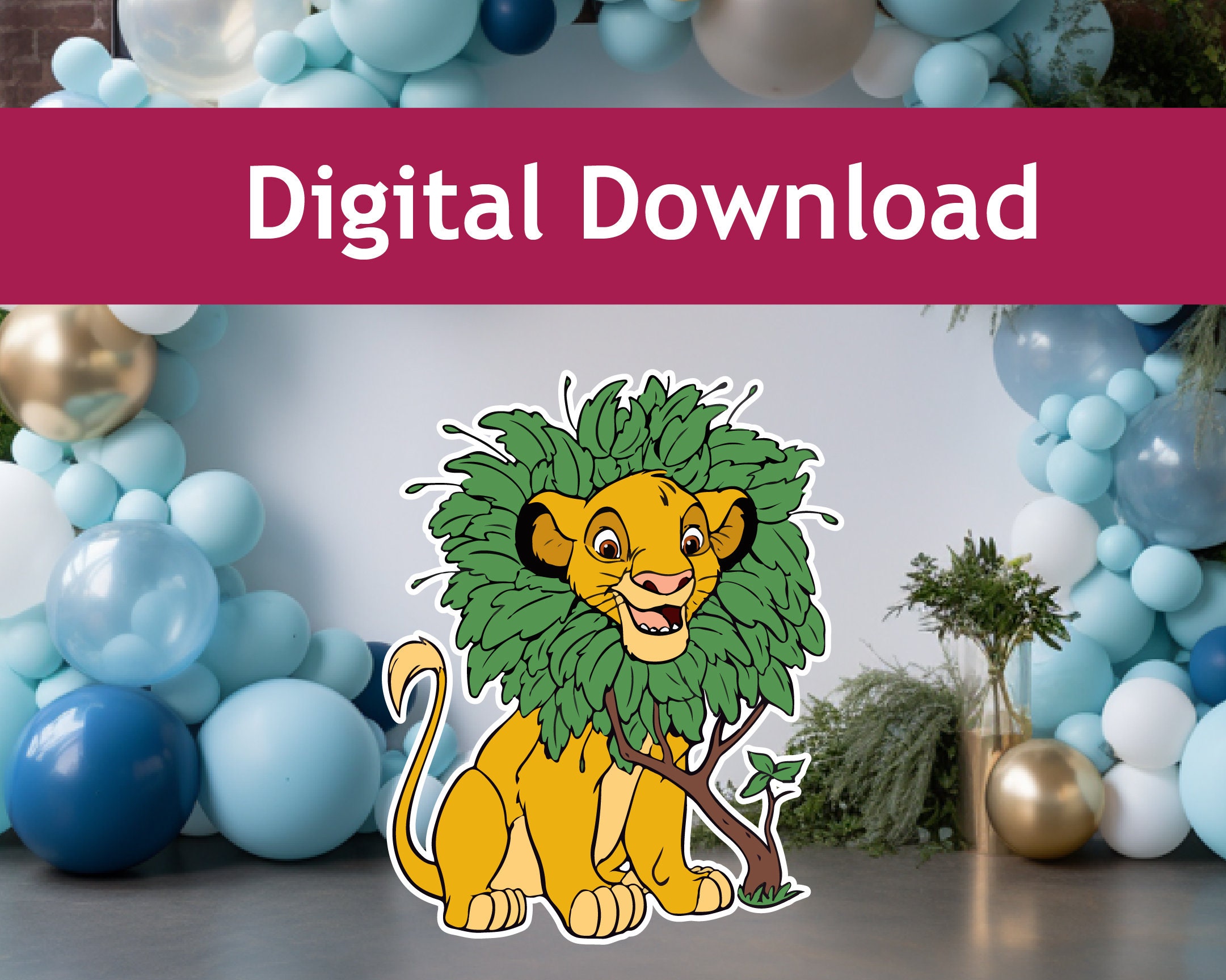 Lion King BIG Decor Cutouts, Party Decor, Lawn Signs, Printable ...