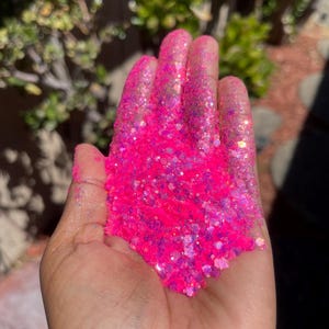 Pink Glitter, Pink Chunky Glitter, Pink Iridescent Glitter, Pink Chunky Iridescent Glitter, Iridescent Glitter, Girl Bye