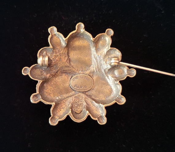 Grande Broche Vintage Ancienne - Travail De Couture Français - Occasion - Bijou Unique Et Chargé D'histoire