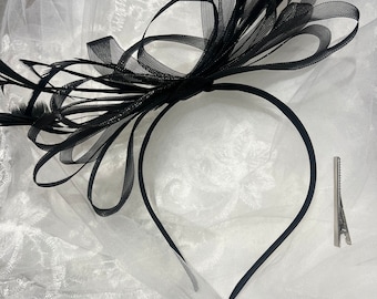 Black fascinator headband