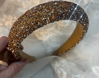 Bronzy gold sparkly headband