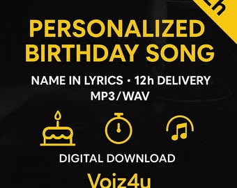 Personalized Birthday Song – Name in Lyrics – Custom AI Music Gift ...
