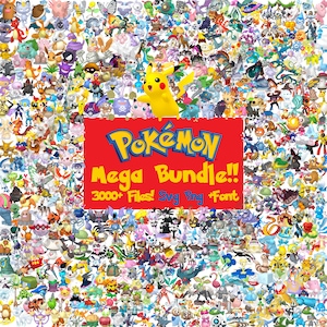 3000+ Pokemon Layered Bundle Files, pokemon bundle, pokemon clipart, pokemon png, pikachu svg, cricut svg, silhouette svg