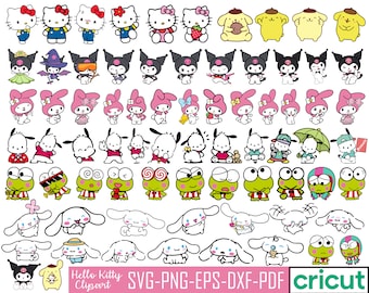 Kawaii Kitty Svg, Kawaii Kitty Svg Bundle, Cute Cat Svg, Kitty Svg, Kawaii Kitty Clipart, Kawaii Kitty Svg