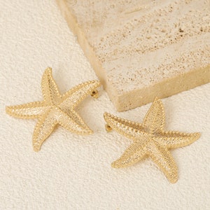 Starfish Earrings Large Starfish Design Exaggerated Large Design Jewelry for Beach Summer Jewelry image 6