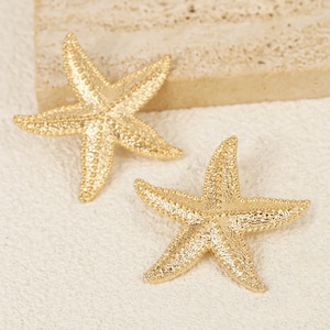 Starfish Earrings Large Starfish Design Exaggerated Large Design Jewelry for Beach Summer Jewelry zdjęcie 1