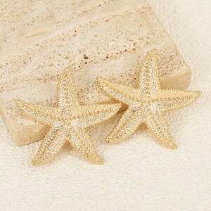 Starfish Earrings Large Starfish Design Exaggerated Large Design Jewelry for Beach Summer Jewelry zdjęcie 4