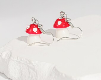 Mushroom Earrings • Mushroom Studs • Mushroom Earring