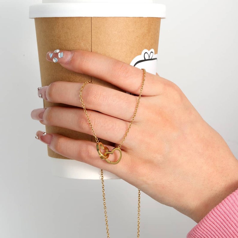 Personalized Rose Gold Heart Necklace