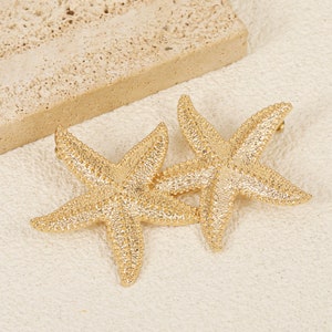 Starfish Earrings Large Starfish Design Exaggerated Large Design Jewelry for Beach Summer Jewelry zdjęcie 7