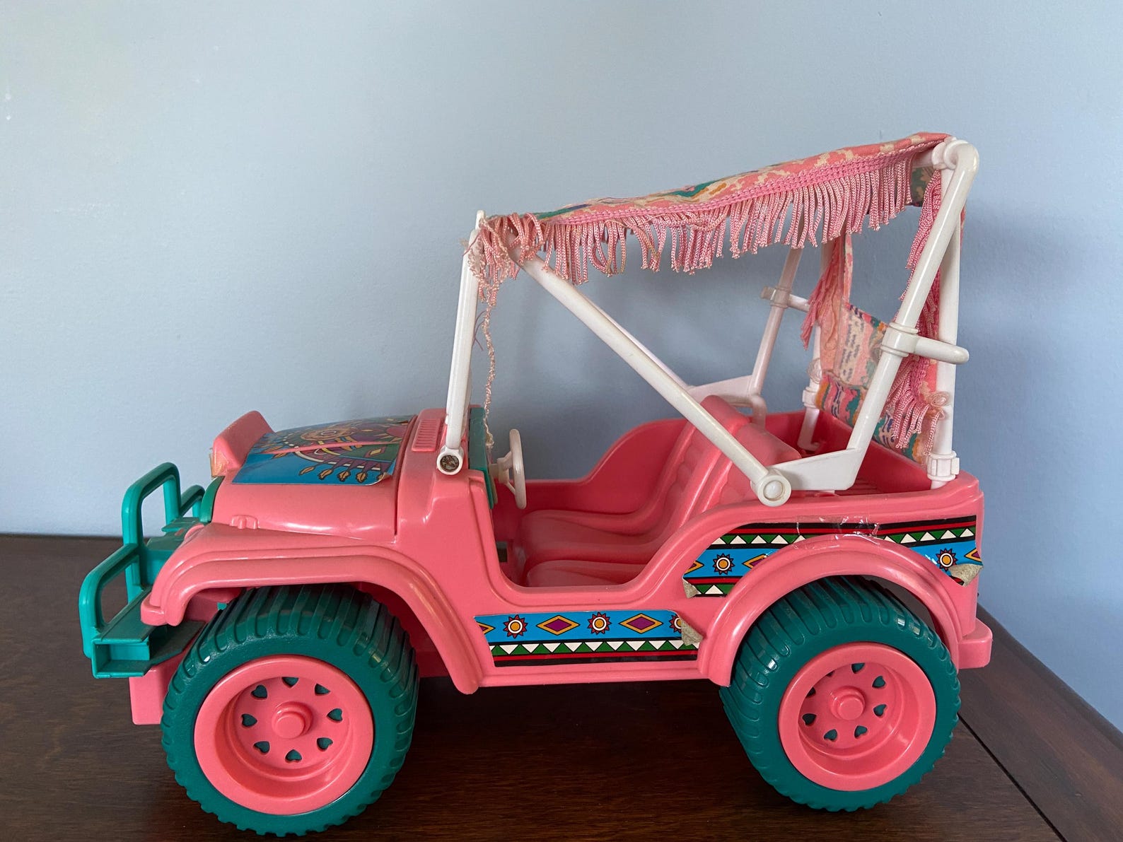 1987 Barbie Western Fun Desert Rider Pink Jeep - Vintage - Etsy