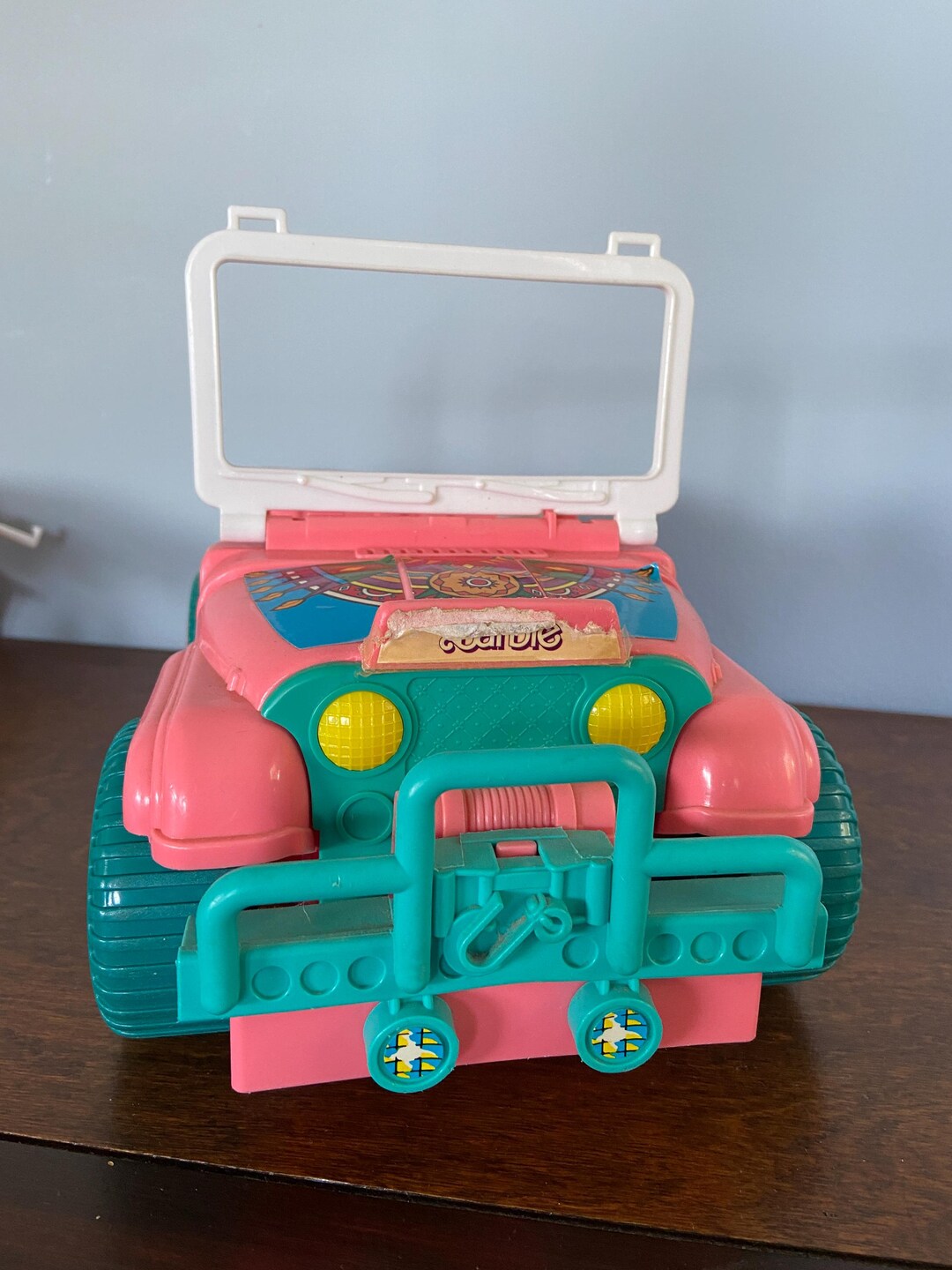 1987 Barbie Western Fun Desert Rider Pink Jeep - Vintage - Etsy