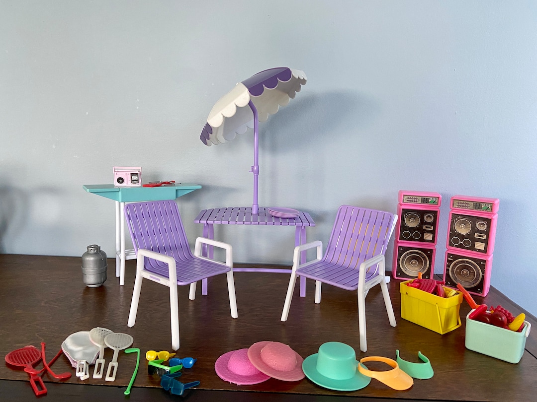 1990s Barbie BBQ Outdoor Set Vintage Mattel Barbecue, Table