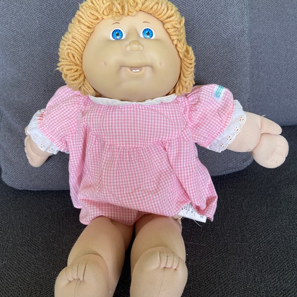 1980s Cabbage Patch Kid doll with Coleco outfit - Mustard Blonde