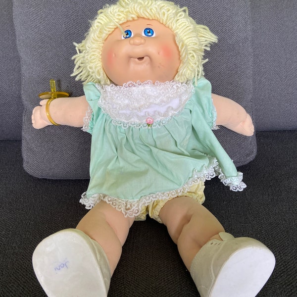 1980s Cabbage Patch Kid doll with Coleco outfit and Birth Certificate - Blonde