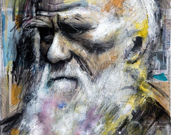 Charles Darwin - Gallery Quality Giclée Print on Paper from an Original Artwork
