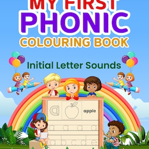 Mi primer libro para colorear fonético Sonidos de las letras iniciales
