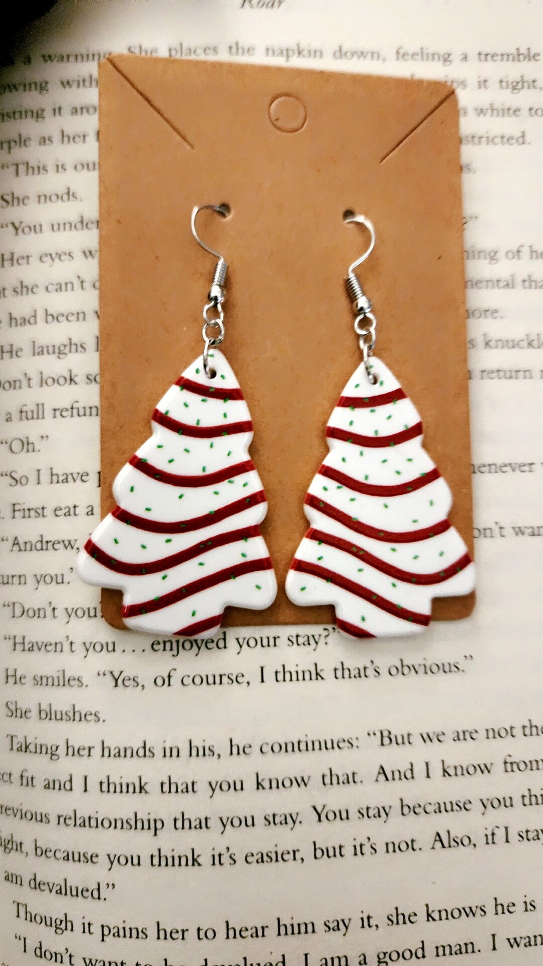 Handmade Christmas Tree Cake Earrings Fun Holiday Jewelry Etsy