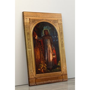 The Light Of The World 1851 (St Paul's Cathedral Version) by William Holman Hunt Canvas Art Print