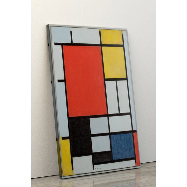 Composition in Red, Yellow, Blue and Black 1921 by Piet Mondrian Canvas Art Print