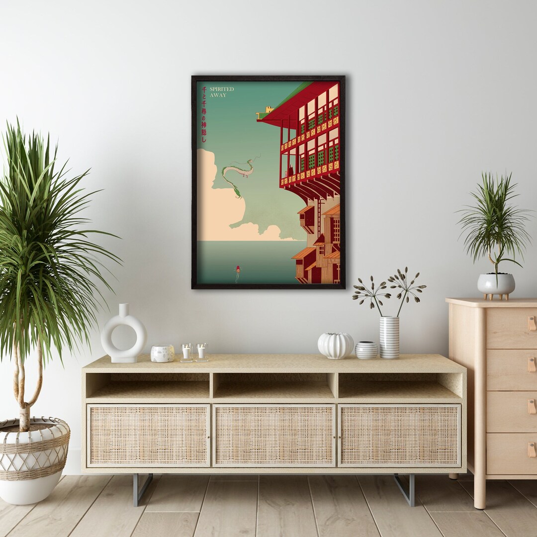 Spirited Away Poster Studio Ghibli Home Decor Hayao Miyazaki Movie ...