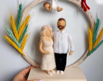 Custom Couple Baby Expectation Statue from Your Photo - Personalized Family Gift - Unique Pregnant Gift